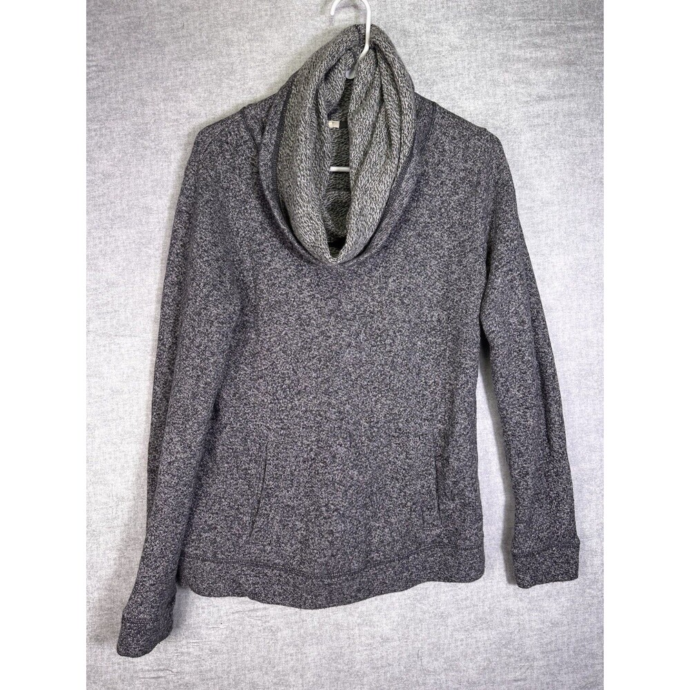 J. Crew Gray Cowl Funnel Neck Sweatshirt Kangaroo Pocket Size Medium